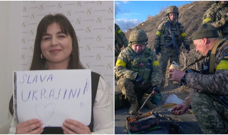 Miroslava Rusnak i ukrajinski vojnici 