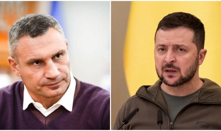 Vitalij Kličko i Volodimir Zelenski