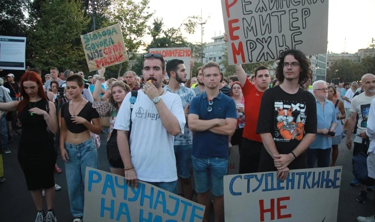 Beograd: 17. prosvjed građana Srbija protiv nasilja 