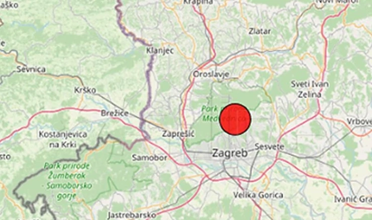 Potres u Zagrebu od 2,9 po Richteru