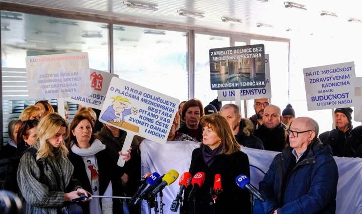 Prosvjed medicinskih sestara i tehničara