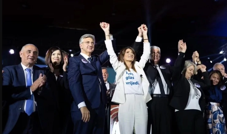 Andrej Plenković, Darijana Filipović, Dragan Čović 