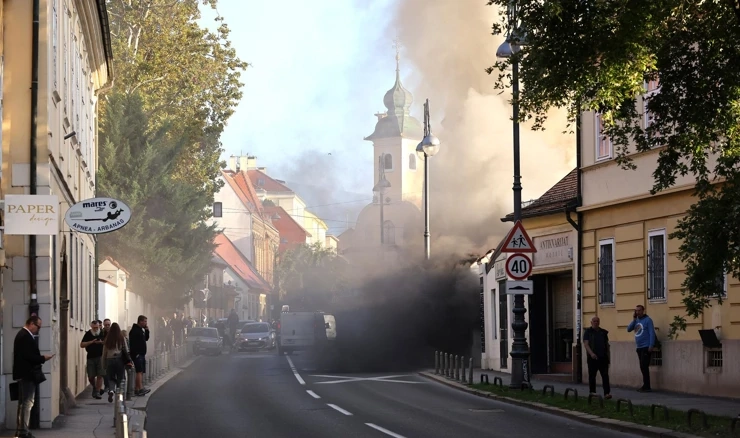 Požar u centru Zagreba