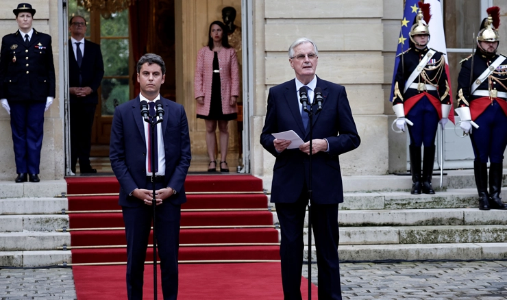Gabriel Attal i Michel Barnier