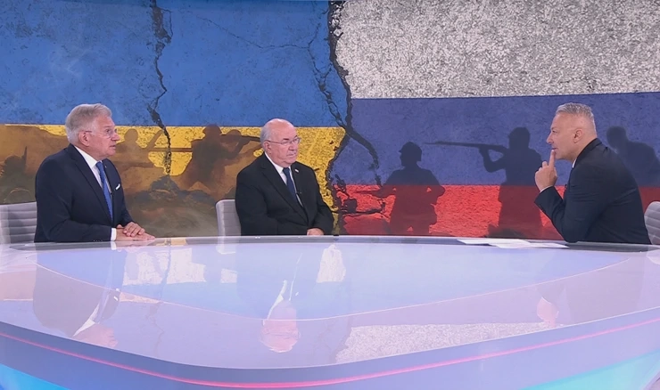 Ivica Jakić i Mate Granić u "Studiju 4" HRT-a