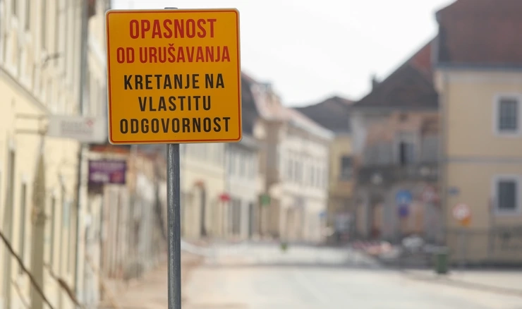 Centar Petrinje nakon potresa zatvoren je
