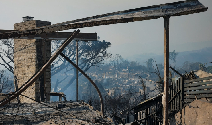 Izgorena kuća na području Palisadesa 