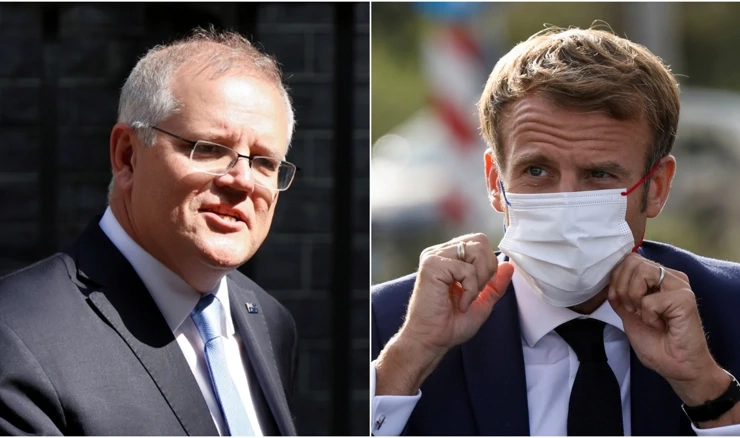 Scott Morrison i Emmanuel Macron