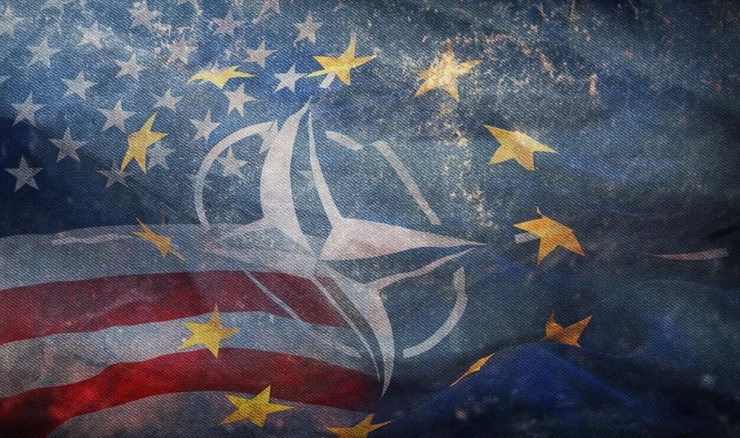 Zastave UN, NATO, SAD