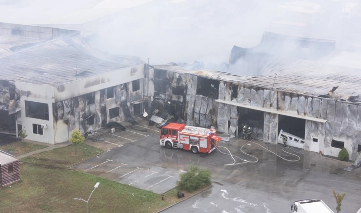 Požar skladišta u Osijeku