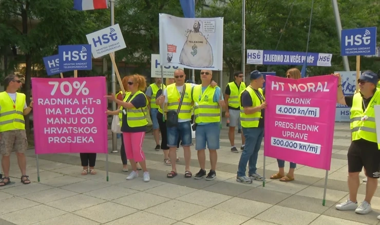 Osijek: Prosvjedni skup sindikata telekomunikacije 