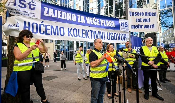 Prosvjed radnika A1 zbog malih plaća i kolektivnog ugovora  