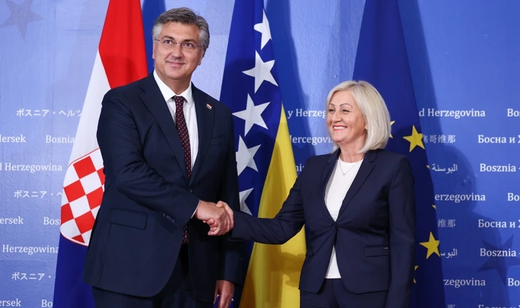 Premijer Andrej Plenković i predsjedateljica Vijeća ministara BiH Bojana Krišto