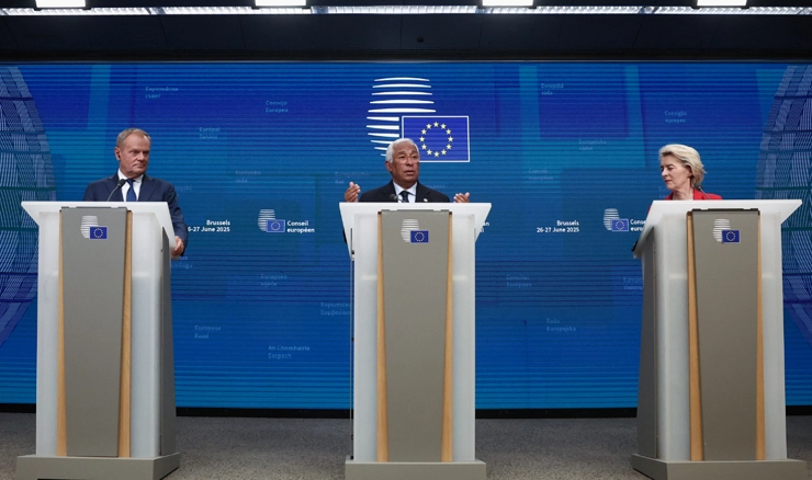 Donald Tusk, Antonio Costa i Ursula von der Leyen