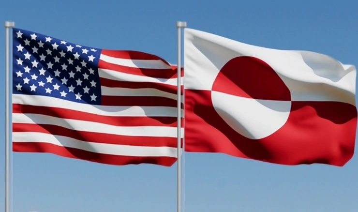 Zastave SAD-a i Grenlanda