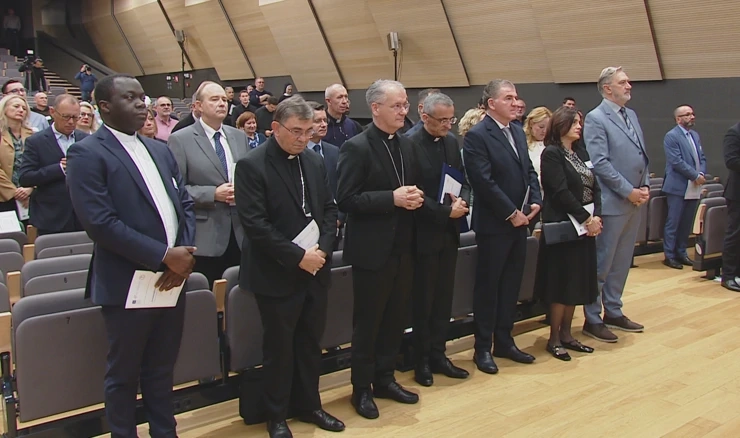 Okupljeni u dvorani Hrvatskog katoličkog sveučilišta