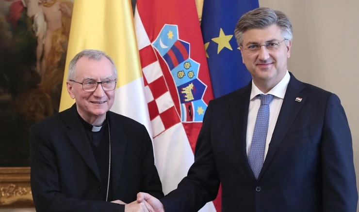 Državni tajnik Svete Stolice Pietro Parolin i premijer Andrej Plenković