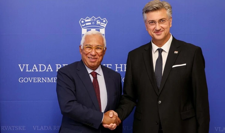 Antonio Costa i Andrej Plenković u Banskim dvorima 