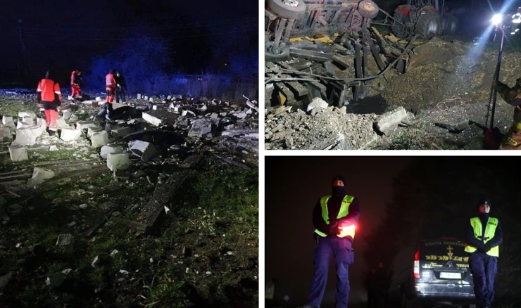 Projektili pali na poljsko selo