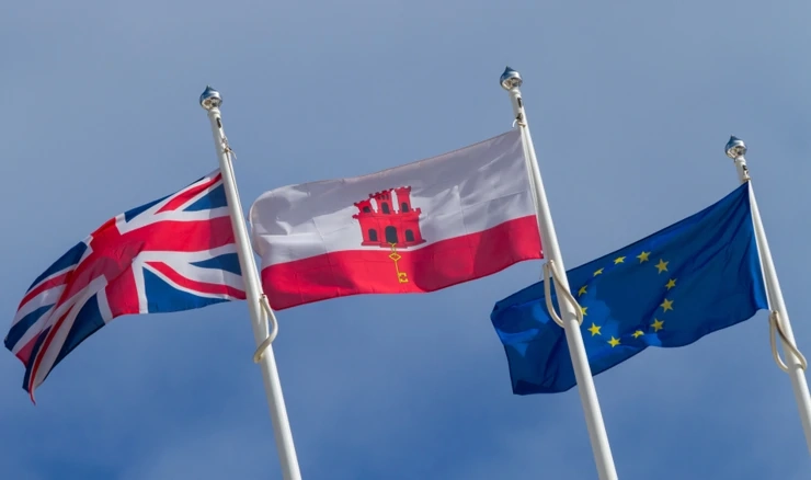 Zastave UK-a, Gibraltara i EU-a