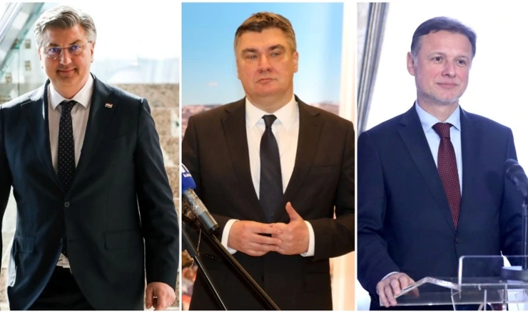 Andrej Plenković, Zoran Milanović i Gordan Jandroković