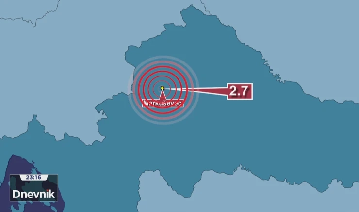 Potres, epicentar u Markuševcu
