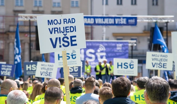 Prosvjed radnika HT-a