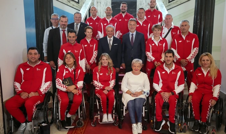 Gordan Jandroković s izaslanstvom Hrvatske paraolimpijske reprezentacije 