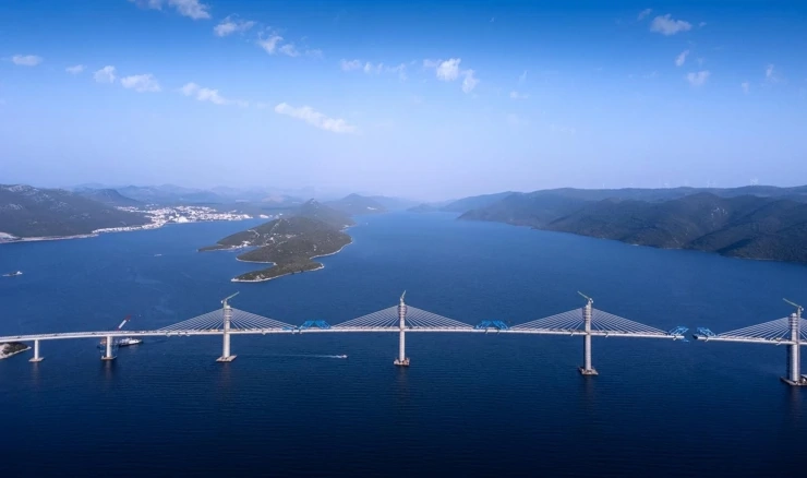 Pelješki most iz zraka