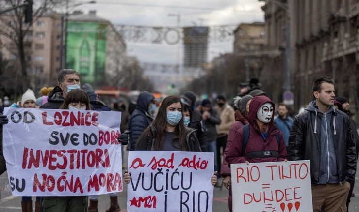 "Rio Tinto" zbog masovnih prosvjeda zastaje s projektom litija u Srbiji