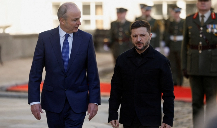 Irski premijer Michael Martin i ukrajinski predsjednik Volodimir Zelenski 