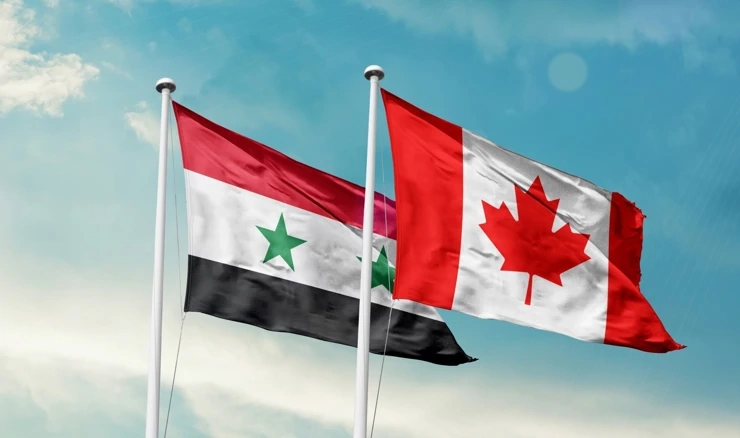 Zastave Sirije i Kanade