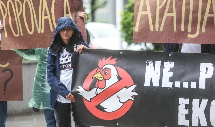 Prosvjed pred Ministarstvom