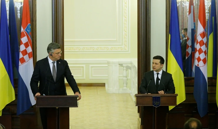 Premijer Andrej Plenković i ukrajinski predsjednik Volodimir Zelenski