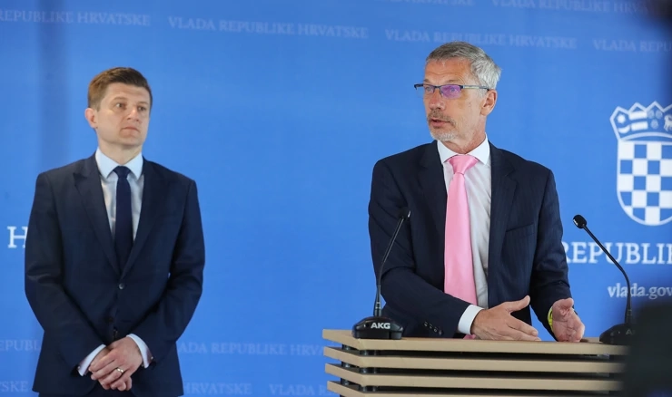 Ministar financija Zdravko Marić i guverner HNB-a Boris Vujčić 