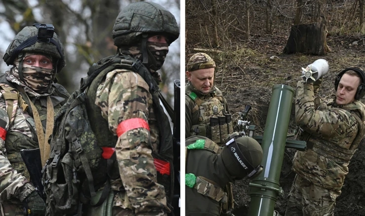 Ruski vojnici u Krasnodaru / Ukrajinski vojnici u Torecku