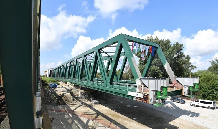  Gradilište novog željezničkog mosta koji će spojiti dvije obale Drave kod Botova 