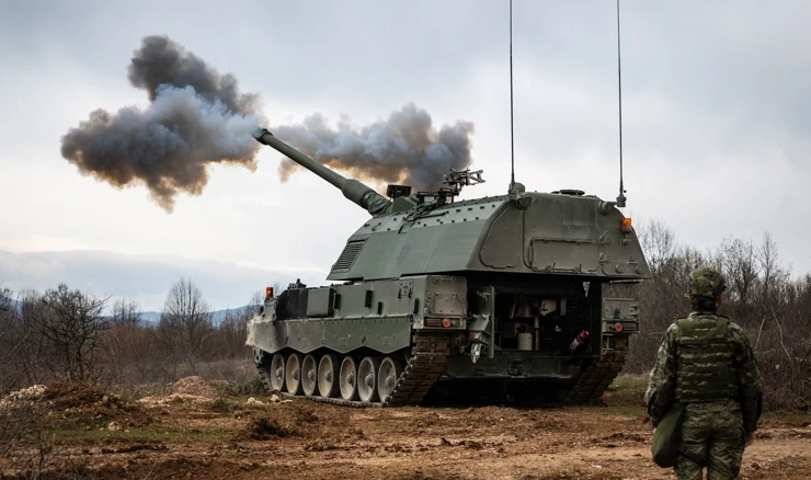 Topničko bojno gađanje 2. bitnice Samohodne haubičke bojne