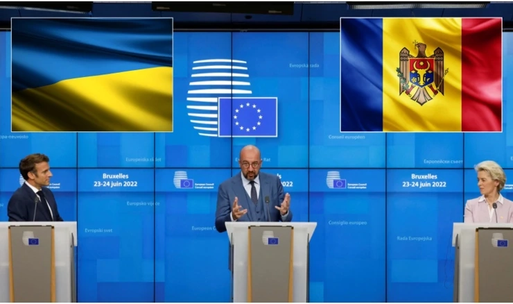 Konferencija za novinare Emmanuela Macrona, Charlesa Michela i Ursule von der Leyen