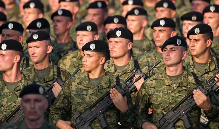 9. gardijska brigada Vukovi na vojnom mimohodu