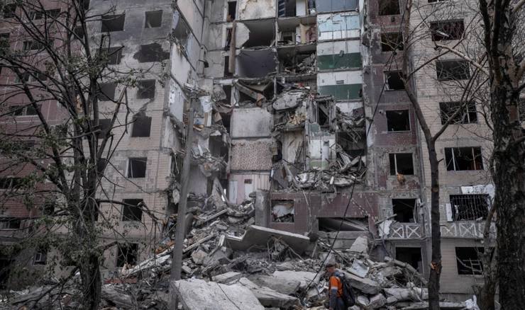 Posljedice napada na ukrajinski grad Kostiantynivka