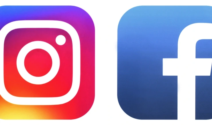 Facebook i Instagram - ilustracija