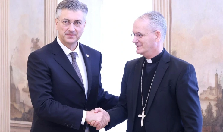 Andrej Plenković i mons. Dražen Kutleša