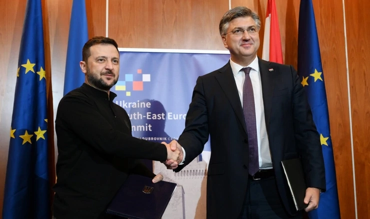 Volodimir Zelenski i Andrej Plenković, 9. listopada 2024.