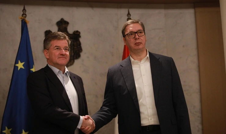 Miroslav Lajčak i Aleksandar Vučić 