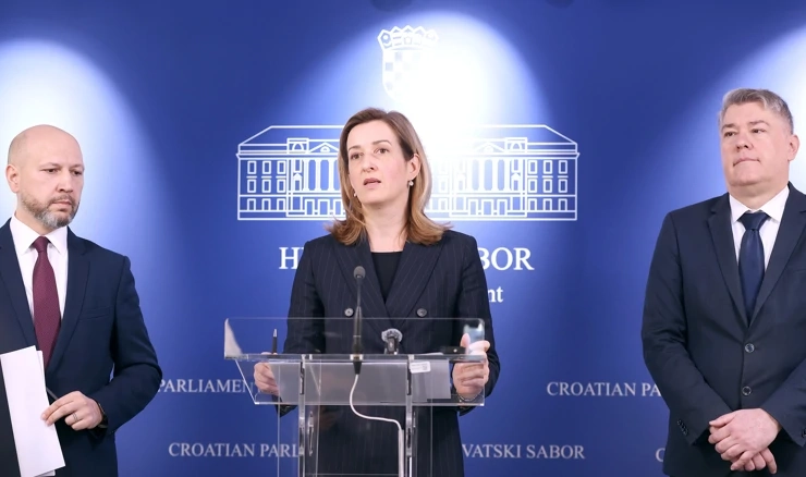 Zastupnici SDP-a na konferenciji za novinare u Saboru