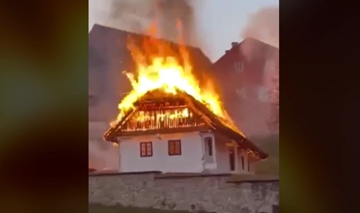 Izgorjela etno kuća u Varaždinskim Toplicama