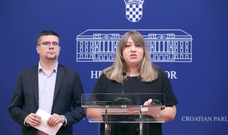 Saborski zastupnici Katica Glamuzina i Domagoj Hajduković 