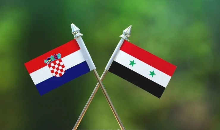 Zastava Hrvatske i Sirije