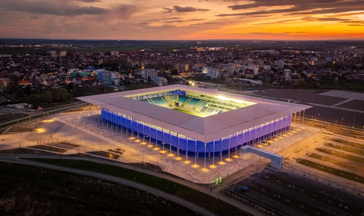 Noćni pogled na Pampas iz zraka